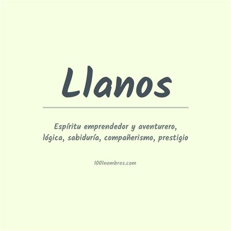 llanos nombre de mujer|Significado del Nombre Llanos